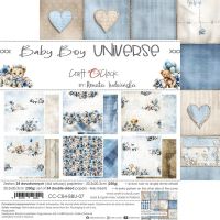 Дизайнерски хартии "Baby Boy Universe", 20см, Craft o'Clock