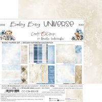 Дизайнерски фонови хартии "Baby Boy Universe", 20см, Craft o'Clock