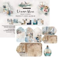 Дизайнерски хартии "Ocean Blue", 20см, 12л., Alchemy of Art