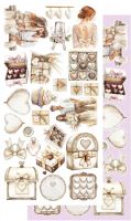 Дизайнерски елементи за изрязване "Romantic Boho", 6л., Alchemy of Art