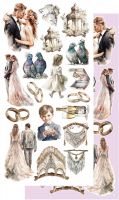 Дизайнерски елементи за изрязване "Romantic Boho", 6л., Alchemy of Art