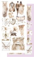 Дизайнерски елементи за изрязване "Romantic Boho", 6л., Alchemy of Art