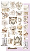 Дизайнерски елементи за изрязване "Romantic Boho", 12л., Alchemy of Art