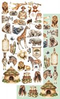 Дизайнерски елементи за изрязване "Wild Adventures", 6л., Alchemy of Art
