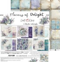Дизайнерски хартии "Flowers of Delight", 30см, Craft o'Clock