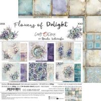 Дизайнерски хартии "Flowers of Delight", 20см, Craft o'Clock