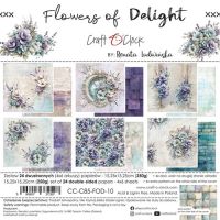 Дизайнерски хартии "Flowers of Delight", 15см, Craft o'Clock