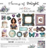 Дизайнерски елементи за изрязване "Flowers of Delight-Delight", Craft o'Clock