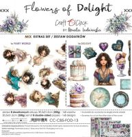 Дизайнерски елементи за изрязване "Flowers of Delight-Mix", Craft o'Clock