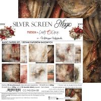 Дизайнерски фонови хартии "Silver Screen Magic", 20см, Craft o'Clock