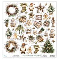 Дизайнерски лист с елементи за изрязване "Rustic Christmas", Mintay Papers