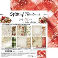 Дизайнерски фонови хартии "Spirit of Christmas", 20см, Craft o'Clock