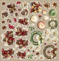 Дизайнерски елементи за изрязване "Spirit-of Christmas-Flowers and More", Craft o'Clock