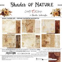 Дизайнерски фонови хартии "Shades of Nature", 20см, Craft o'Clock