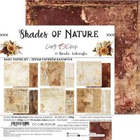 Дизайнерски фонови хартии "Shades of Nature", 20см, Craft o'Clock