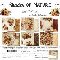Дизайнерски хартии "Shades of Nature", 15см, Craft o'Clock