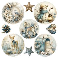 Дизайнерски и фонови хартии "Snow Games Mix", 20см, Craft o'Clock