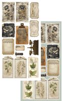 Дизайнерски елементи за изрязване "Vintage Botanical", 6л., Alchemy of Art