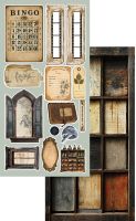 Дизайнерски елементи за изрязване "Vintage Botanical", 6л., Alchemy of Art